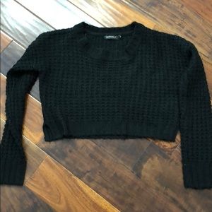 Qed London Black cropped sweater size small